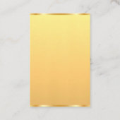 トレンディーモダンフェイク金ゴールドエレガントシンプルテンプレート 名刺 (裏面)