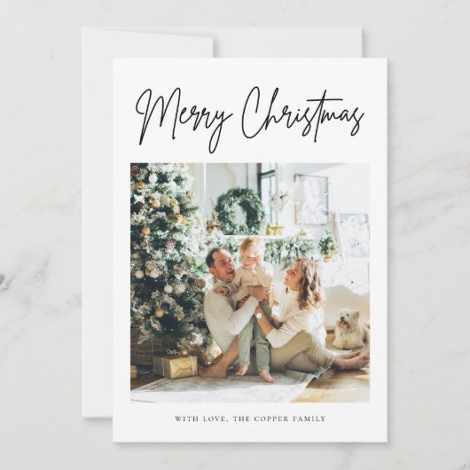 トレンディーモダンフォトクリスマスカード シーズンカード (正面)