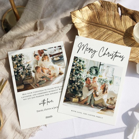 トレンディーモダンフォトクリスマスカード シーズンカード