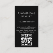 トレンディーモダンフォト美容師3枚 名刺 (裏面)