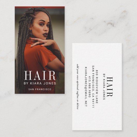 トレンディーモダンフォト美容師 名刺 (正面/裏面)