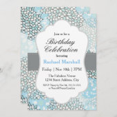 トレンディーモダンフローラ誕生会 招待状 (正面/裏面)