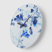 トレンディーモダンフローラ/花柄 ラージ壁時計 (傾斜)