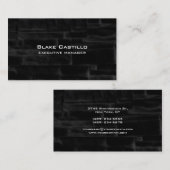 トレンディーモダンブエレガントラックスグレーウォールレンガ 名刺 (正面/裏面)