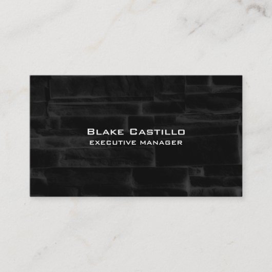 トレンディーモダンブエレガントラックスグレーウォールレンガ 名刺 (正面)