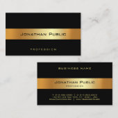 トレンディーモダンブエレガントラック金ゴールドプロフェッショナル 名刺 (正面/裏面)