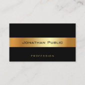 トレンディーモダンブエレガントラック金ゴールドプロフェッショナル 名刺 (正面)