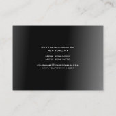 トレンディーモダンブエレガントラック・グレー・エグゼクティブマネージャ 名刺 (裏面)
