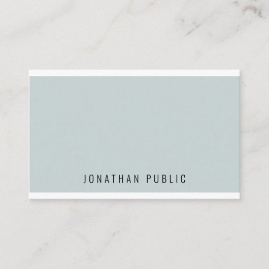 トレンディーモダンブエレガントルーグリーンシンプルテンプレート 名刺 (正面)