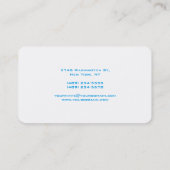 トレンディーモダンブエレガントルーホワイトマネージャ 名刺 (裏面)