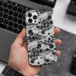 トレンディーモダンブラックアンドホワイトハワイ島 iPhone 16 PROケース