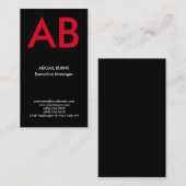 トレンディーモダンブラックモノグラム 名刺 (正面/裏面)