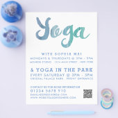 トレンディーモダンブルーヨガクラス広告ズ チラシ (シングル)