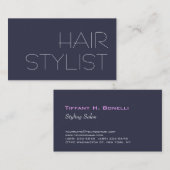 トレンディーモダンブルー美容師 名刺 (正面/裏面)