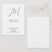 トレンディーモダンプレーンシンプルモノグラムプレミアム厚 名刺 (正面/裏面)