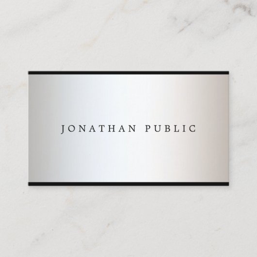 トレンディーモダンプロフェッショナルエレガントグラマプレーン 名刺 (正面)