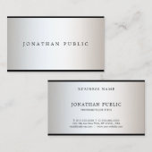 トレンディーモダンプロフェッショナルエレガントグラマプレーン 名刺 (正面/裏面)