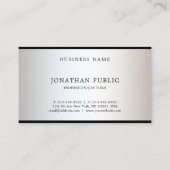 トレンディーモダンプロフェッショナルエレガントグラマプレーン 名刺 (裏面)