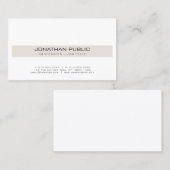 トレンディーモダンプロフェッショナルエレガントシンプルプレーン 名刺 (正面/裏面)