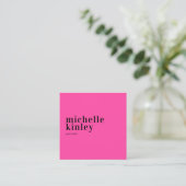 トレンディーモダンプロフェッショナルエレガントネットワーク スクエア名刺 (スタンド正面)