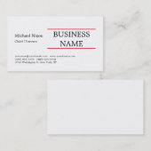 トレンディーモダンプロフェッショナルエレガントミニマル 名刺 (正面/裏面)