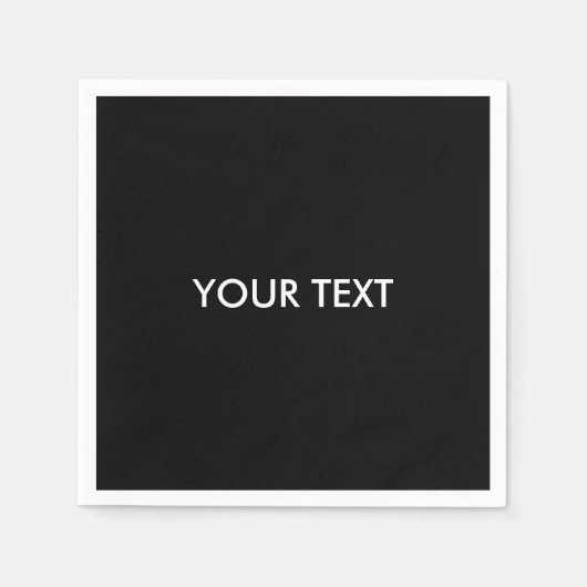 トレンディーモダンプロフェッショナルカスタムブランドネームブラック スタンダードカクテルナプキン (正面)