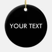 トレンディーモダンプロフェッショナルカスタムブランドネームブラック セラミックオーナメント (裏面)