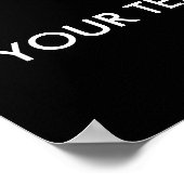 トレンディーモダンプロフェッショナルカスタムブランドネームブラック ポスター (角)