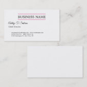 トレンディーモダンプロフェッショナルシンプルプレインミニマリスト 名刺 (正面/裏面)