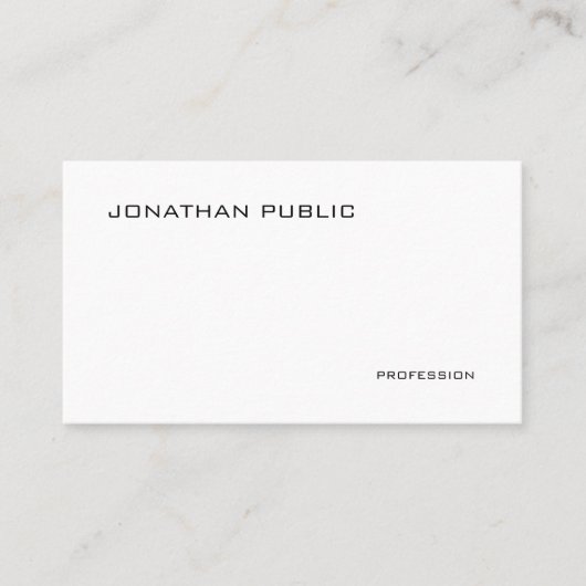 トレンディーモダンプロフェッショナルスエレガントムーズカッコいい 名刺 (正面)