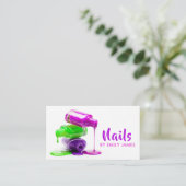 トレンディーモダンプロフェッショナルネイルアーティストサロン 名刺 (スタンド正面)