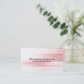 トレンディーモダンプロフェッショナルピンク背景 名刺 (スタンド正面)