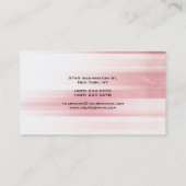 トレンディーモダンプロフェッショナルピンク背景 名刺 (裏面)