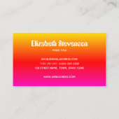 トレンディーモダンプロフェッショナルピンク 名刺 (裏面)