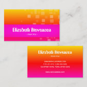 トレンディーモダンプロフェッショナルピンク 名刺 (正面/裏面)