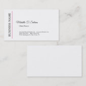 トレンディーモダンプロフェッショナルプレインミニマルカスタムリスト 名刺 (正面/裏面)