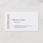 トレンディーモダンプロフェッショナルプレインミニマルカスタムリスト 名刺 (正面)