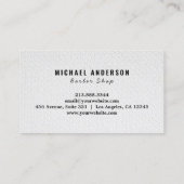 トレンディーモダンプロフェッショナル理容師ショップヘアサロン 名刺 (裏面)