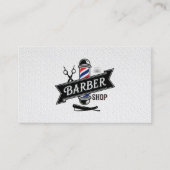 トレンディーモダンプロフェッショナル理容師ショップヘアサロン 名刺 (正面)