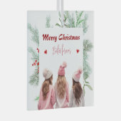 トレンディーモダンベスティーズ永遠BFFメリークリスマス ガラスオーナメント (正面右)