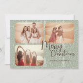 トレンディーモダンボホ写真メリークリスマスツリー シーズンカード (正面)