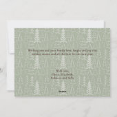 トレンディーモダンボホ写真メリークリスマスツリー シーズンカード (裏面)