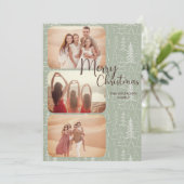 トレンディーモダンボホ写真メリークリスマスツリー シーズンカード (スタンド正面)