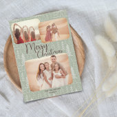 トレンディーモダンボホ写真メリークリスマスツリー シーズンカード