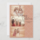 トレンディーモダンボホ写真メリークリスマスツリー シーズンカード (正面)