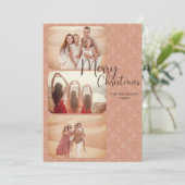 トレンディーモダンボホ写真メリークリスマスツリー シーズンカード (スタンド正面)