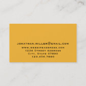 トレンディーモダンマスタードイエローモノグラム 名刺 (裏面)