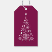 トレンディーモダンマゼンタメリークリスマススクリプト ギフトタグ (裏面)