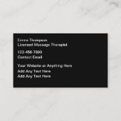 トレンディーモダンマッサージセラピスト名刺 名刺 (裏面)