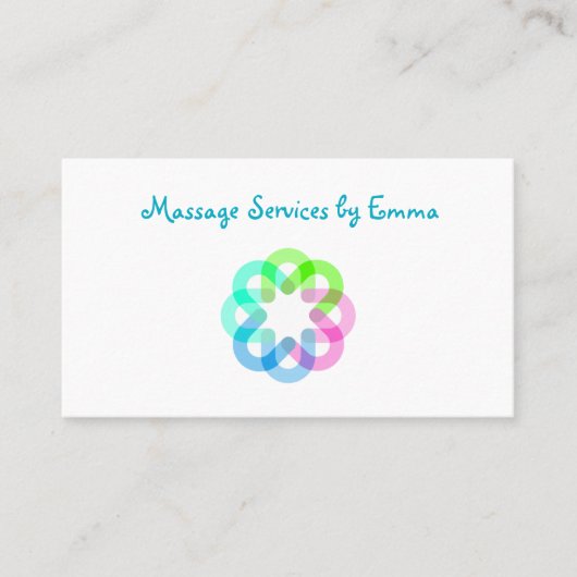 トレンディーモダンマッサージセラピスト名刺 名刺 (正面)